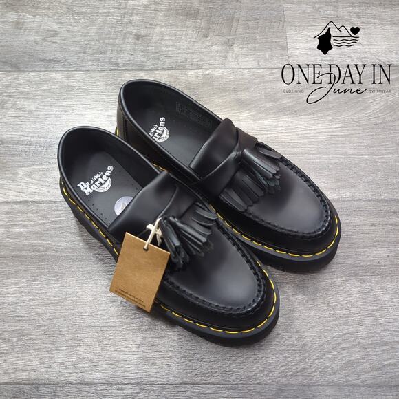 Dr. Martens Adrian Bex Smooth Leather Tassel Loafers Size USM 7 USL 8 - Picture 1 of 6